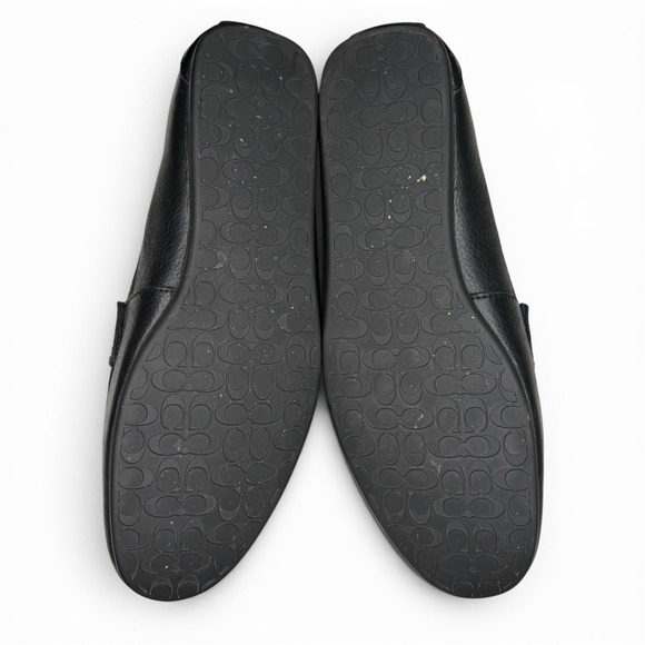 Coach Men\'s Loafers Size 11 D Black Leather Signature Jacquard Penny main image 10